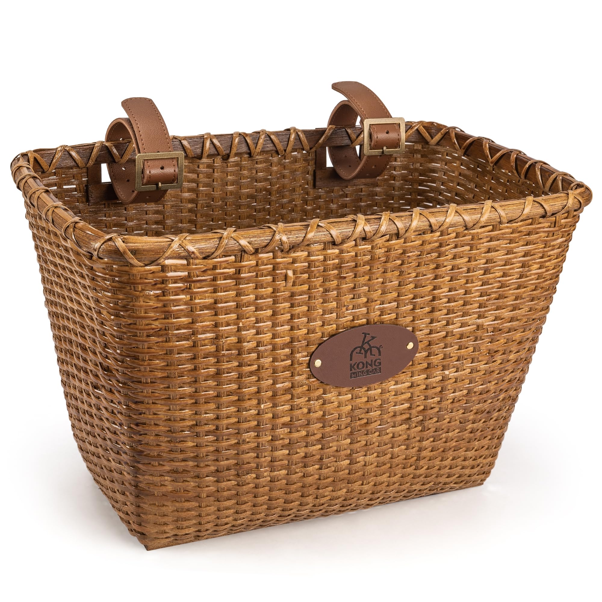 Handmade Rattan Bike Basket for Women - Retro Style Front Bicycle Basket for Adults | Perfect for Groceries, Picnics & Commuting