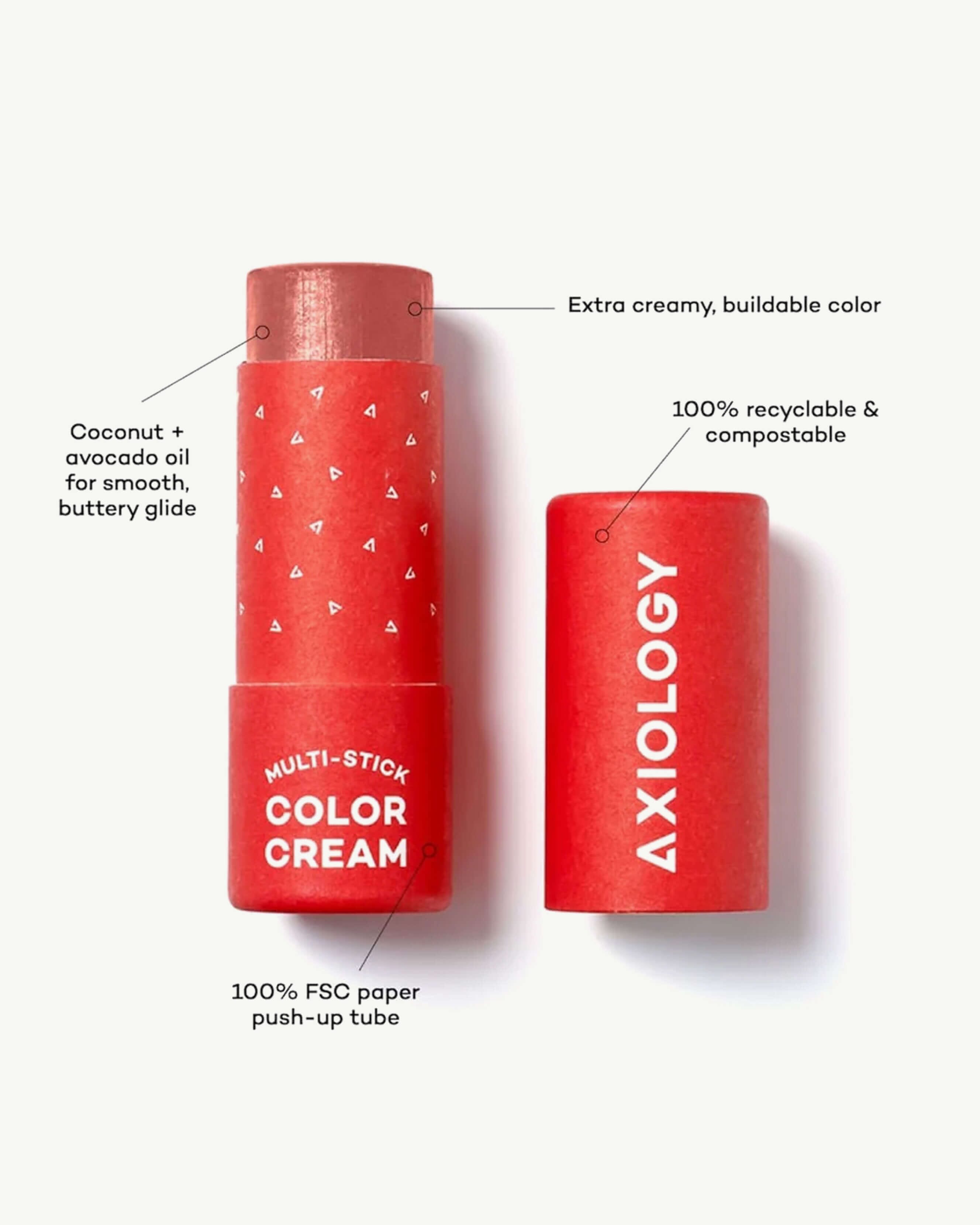 Axiology Multi Stick - Vegan & Cruelty-Free Lip & Cheek Balm for Natural Makeup | Perfect for Everyday Wear, Travel & On-the-Go Touch Ups