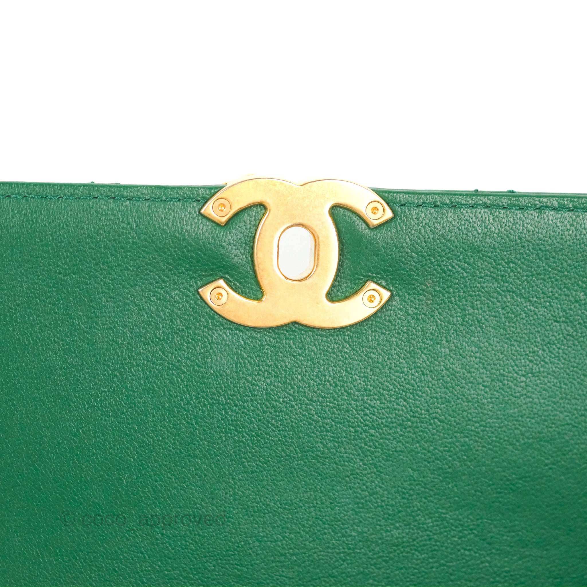 Chanel Chain Infinity Top Handle Bag - Green Lambskin Leather with Aged Gold Hardware - Luxury Crossbody Shoulder Bag for Women, Perfect for Parties, Weddings & Evening Events