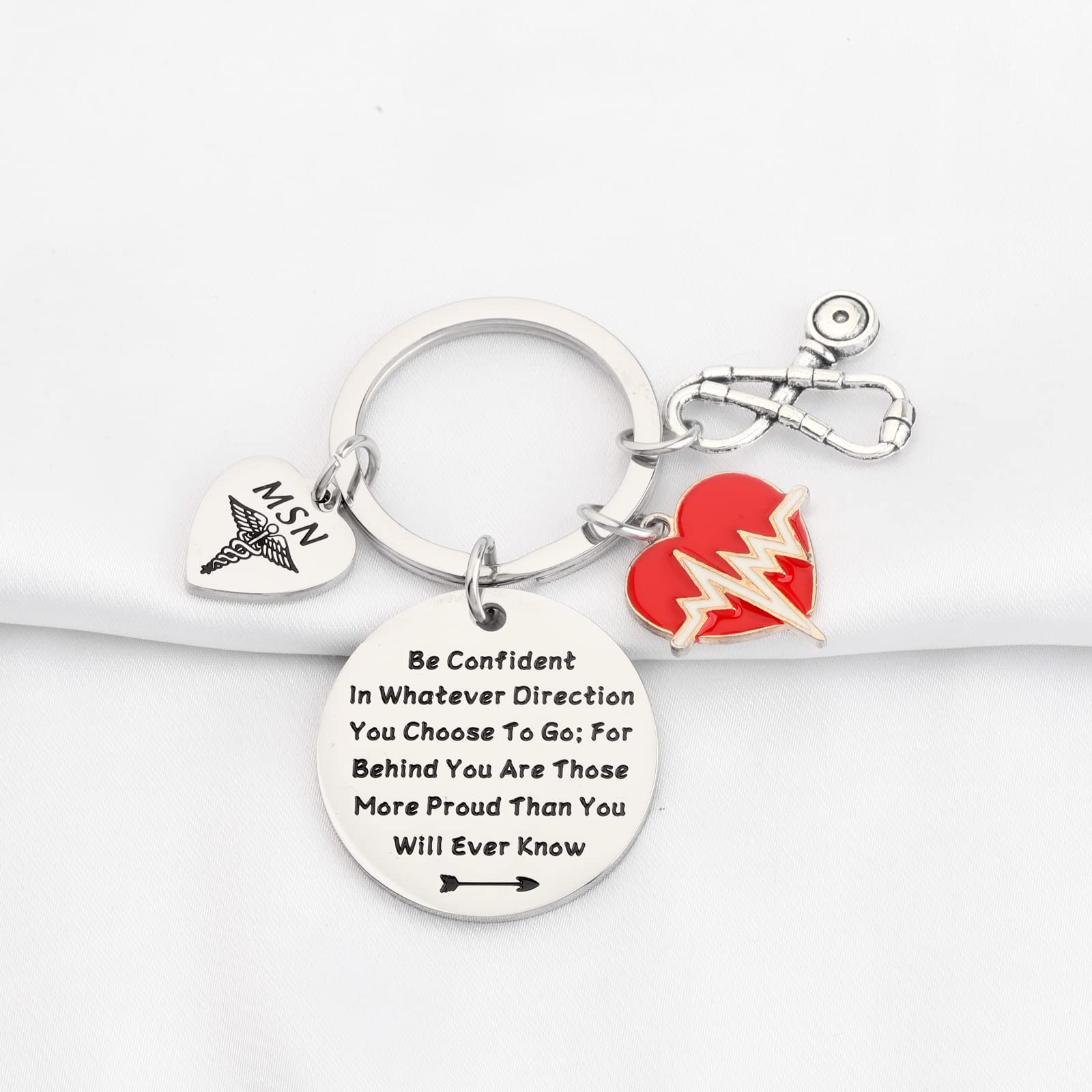 Premium MSN Keychain - Masters of Science in Nursing Graduation Gift for Medical Students & Nurses - Perfect for Clinical Rotations, White Coat Ceremonies & Nursing School Graduation