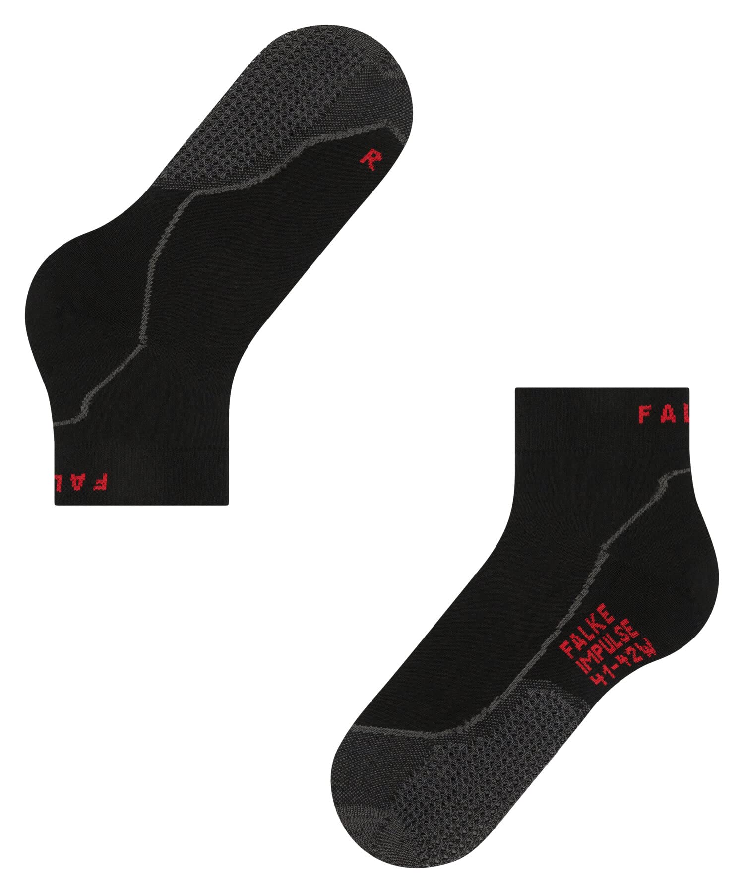 FALKE Men's Impulse Air Running Socks - Quarter Length Athletic Socks with Light Padding, Moisture Wicking & Breathable Quick-Dry Technology - Perfect for Marathon Training, Gym Workouts & Outdoor Sports