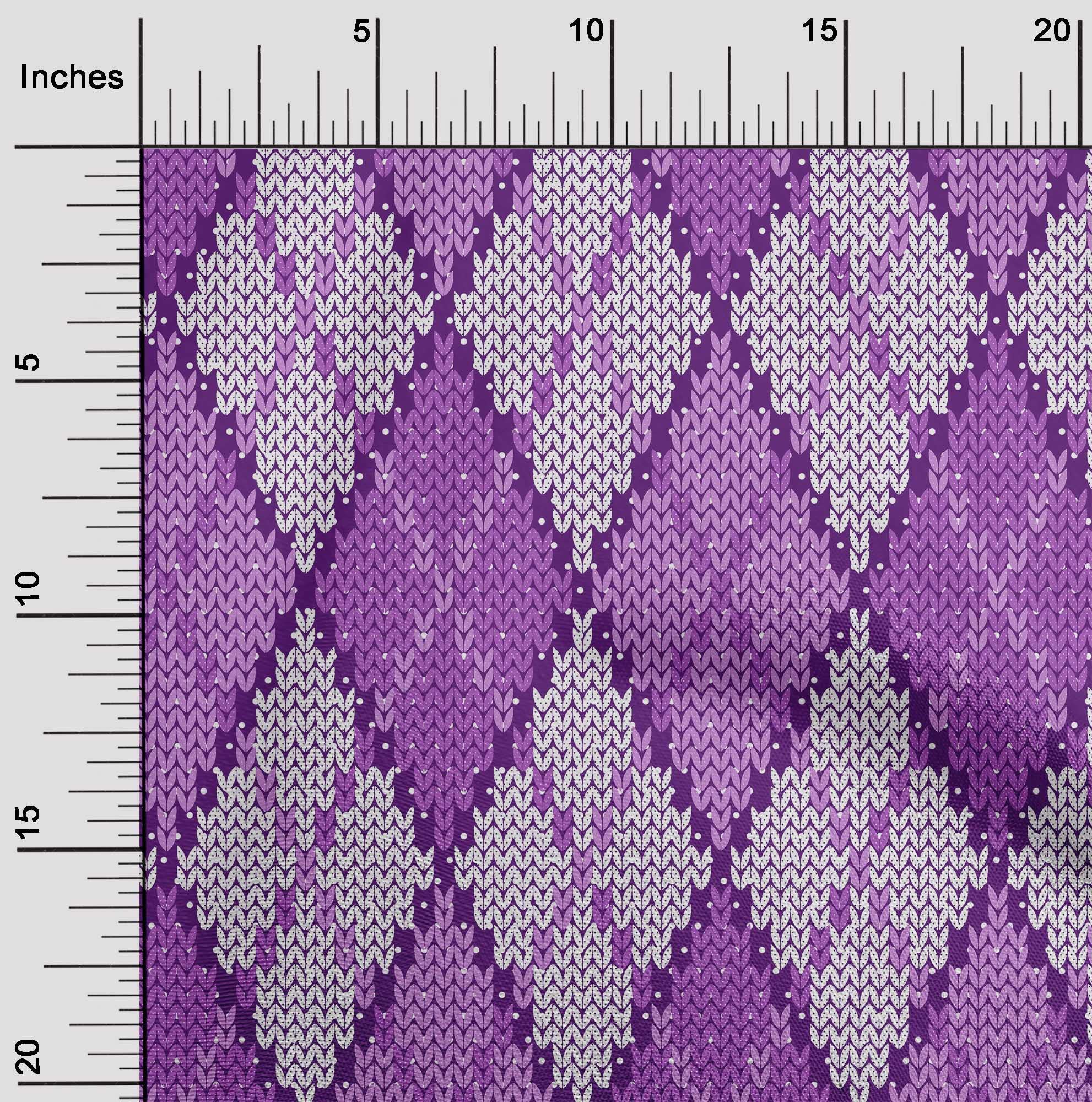 oneOone Polyester Spandex Argyle Print Fabric - 56 Inch Wide Stretch Knit Material for Sewing, DIY Crafts & Upholstery - Perfect for Clothing, Quilting & Home Decor Projects