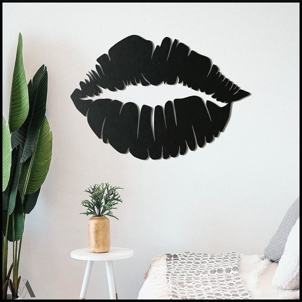 Lips Metal Wall Art - Home Decor for Living Room & Bedroom
