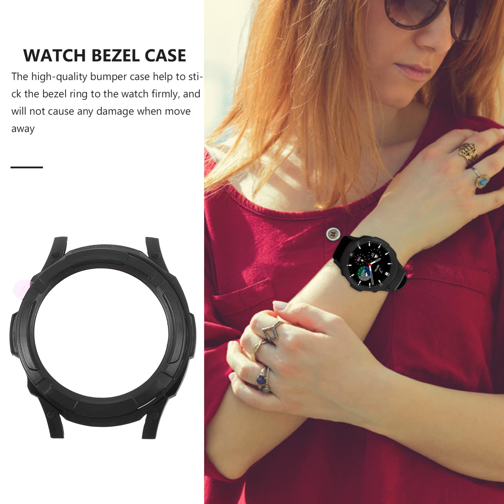 **Durable TPU Watch Bezel Case - Protective Bumper Cover & Frame for Smartwatches - Shockproof & Scratch-Resistant Design for Outdoor, Sports & Daily Use**