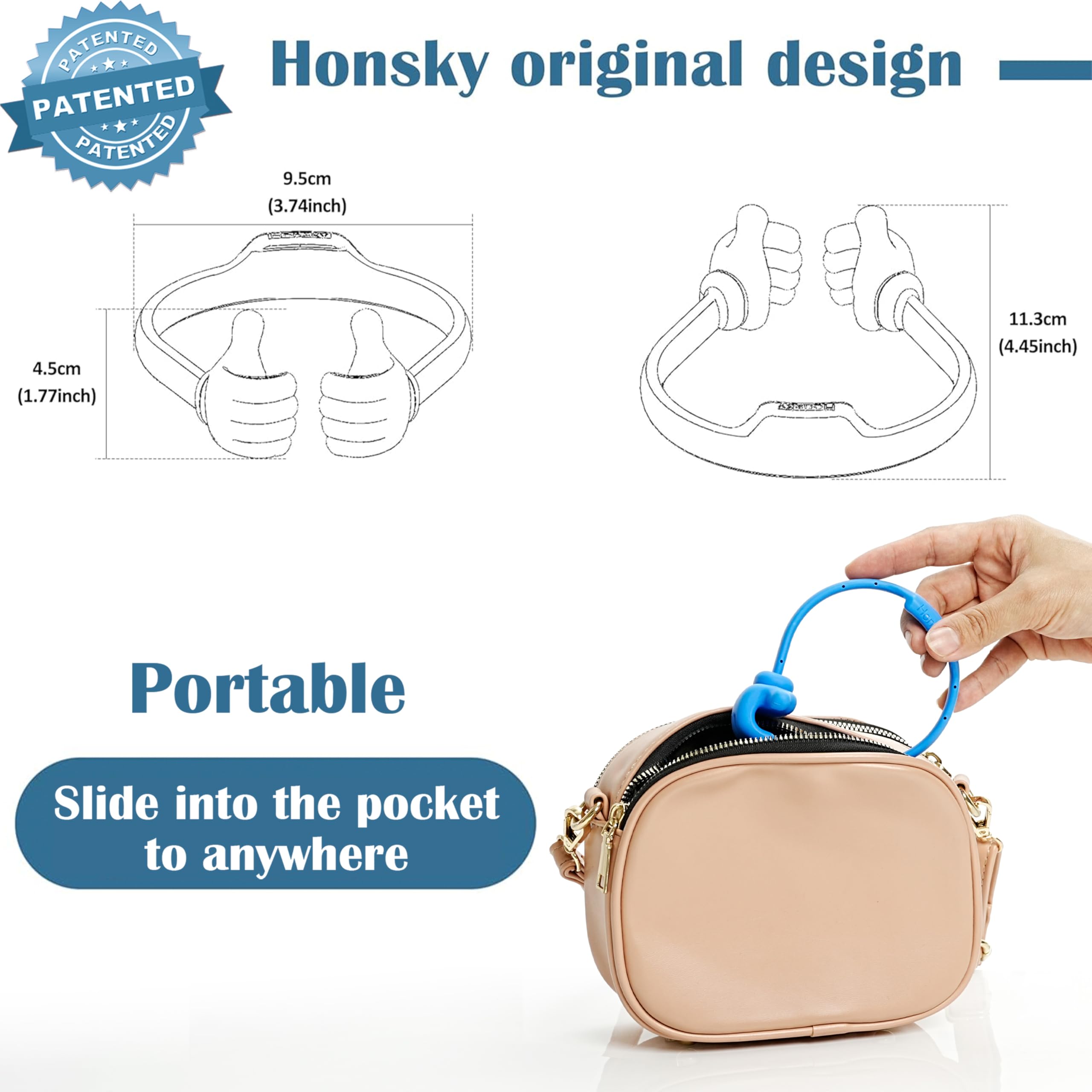 Honsky Adjustable Flexible Phone Stand Holder - Universal Smartphone & Tablet Stand for Desk Desktop, Light Red - Perfect for Watching Videos, Video Calls & Hands-Free Browsing