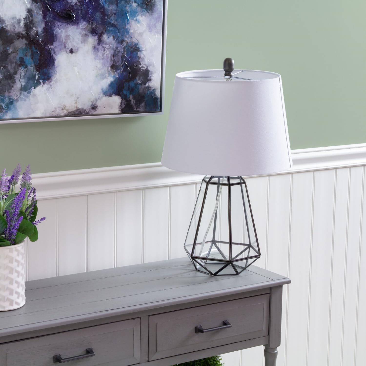 Reversible PVC Wall Panels 8ft - Easy Install Wainscoting & Accent Wall Decor Kit for Living Room, Bedroom, Office (White Trim Included) | Modern Interior Design & Home Improvement Solution
