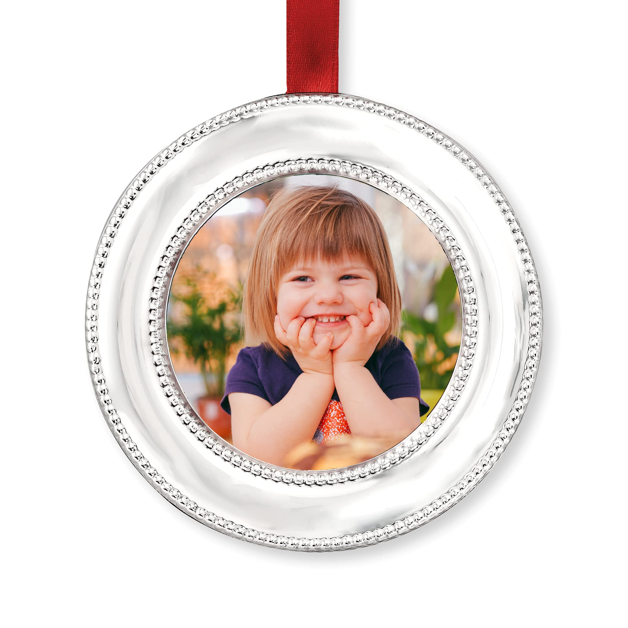 Ross-Simons Cunill Sterling Silver Beaded Picture Frame - Elegant Photo Display for Wedding, Anniversary & Home Décor