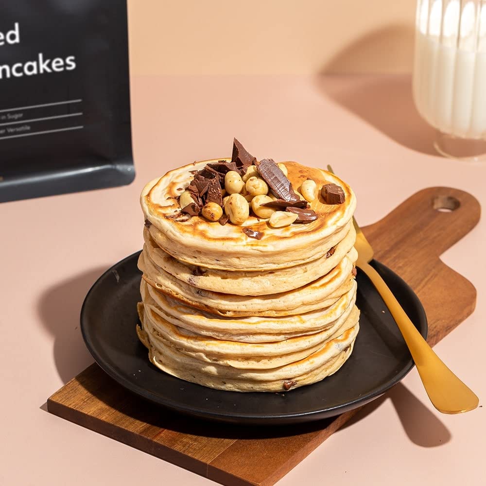 Protein Works - Loaded Protein Pancake Mix | Premium High-Protein Pancake Powder | Whey Protein Pancakes | 8 Servings (500g) | Natural Ingredients | Perfect for Breakfast, Post-Workout & Keto Diet