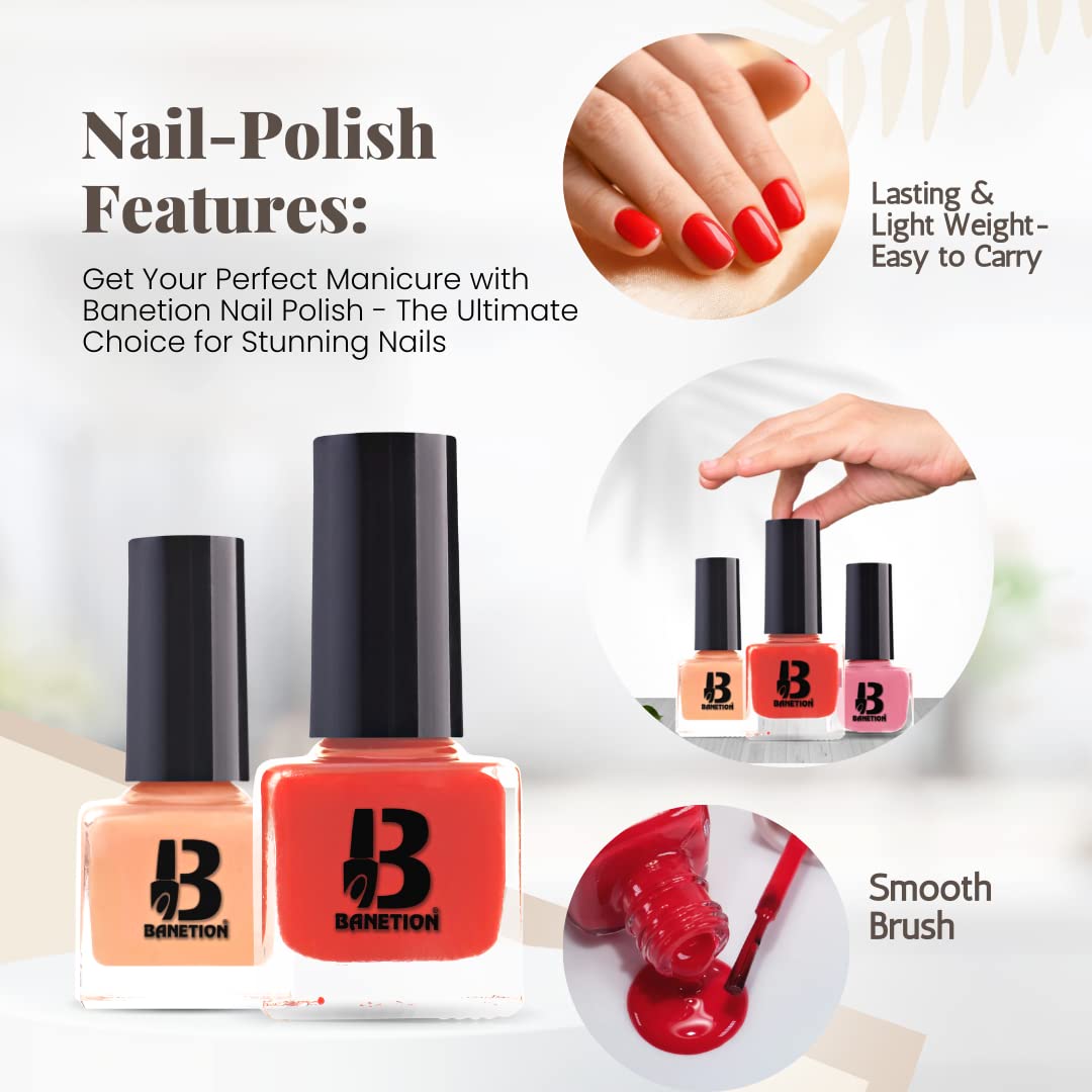 BANETION Fast Drying Long Lasting Matte Nail Polish - Vegan, Non-Toxic, Seaweed Enriched Formula - Cookie Matte Finish for Women - Perfect for Everyday Wear, Office, Parties & Special Occasions