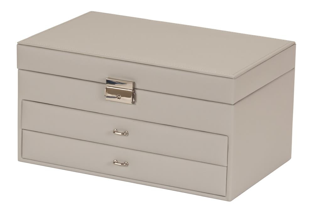 Isobel Misty Grey Jewelry Box - Elegant Storage for Rings, Necklaces & Earrings - Perfect for Travel, Gifts & Home Decor