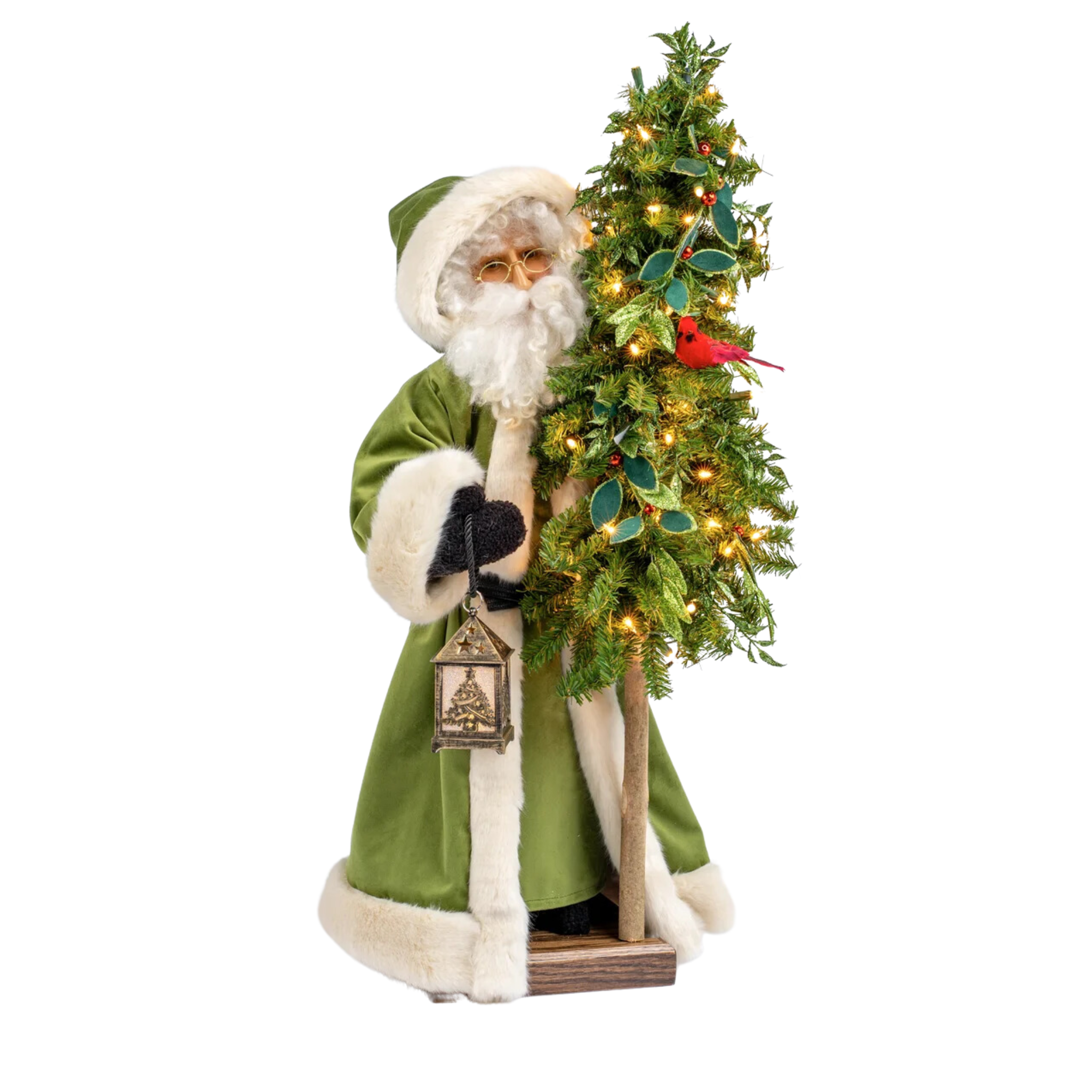 Basil Bay Tabletop Santa Christmas Decor - Festive Holiday Home Decoration for Mantel, Shelf & Party Decorating