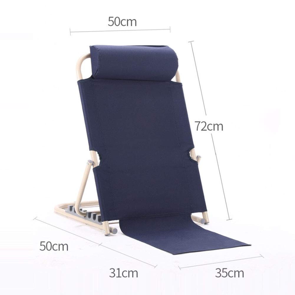 Adjustable Heavy Duty Healthcare Bed Backrest Support - Blue Fabric Wedge Pillow for Eating, Reading, Watching TV in Bed - Ideal for Post-Surgery Recovery & Comfortable Lounging on Mattress
