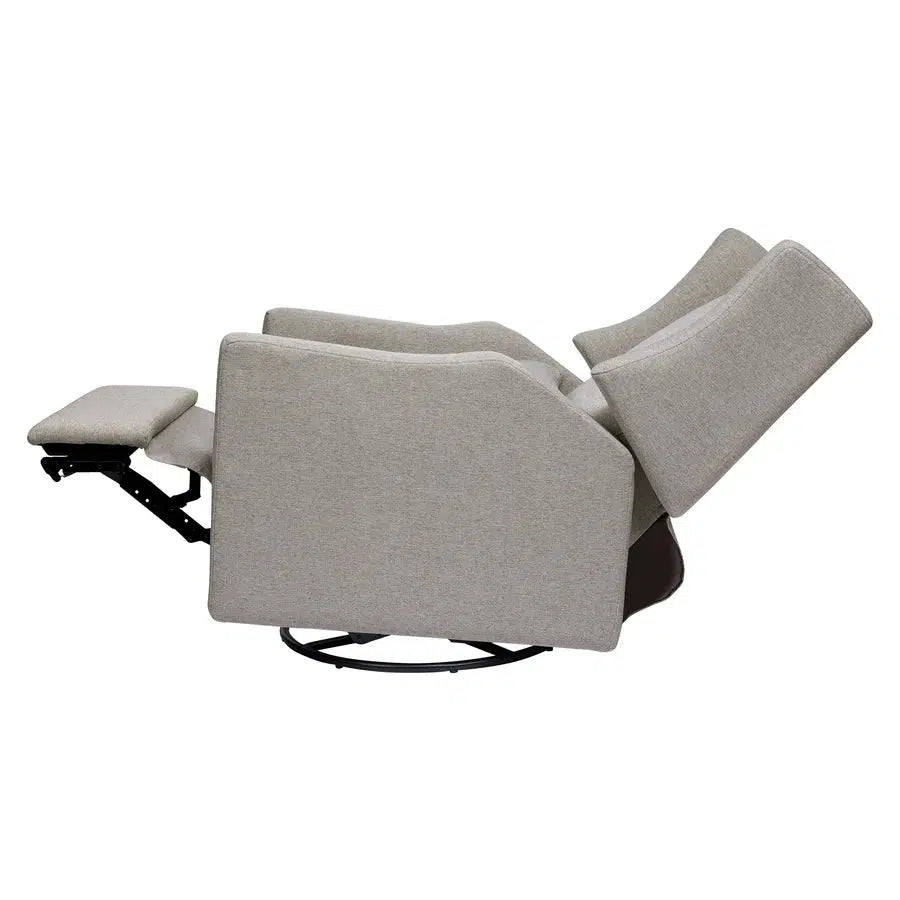 Babyletto Kiwi Electronic Glider & Recliner Chair - Grey Eco Weave Performance Fabric for Nursery, Baby Room & Breastfeeding Comfort | Modern Rocking Chair with Power Recline & USB Port