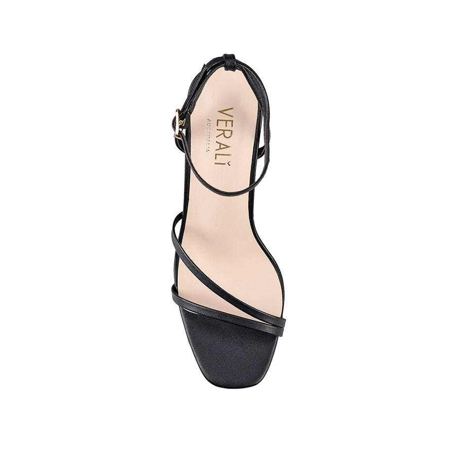 Lani Platform Sandals for Women - Black Smooth Leather Comfortable Walking Shoes - Perfect for Summer, Beach, and Casual Outfits
