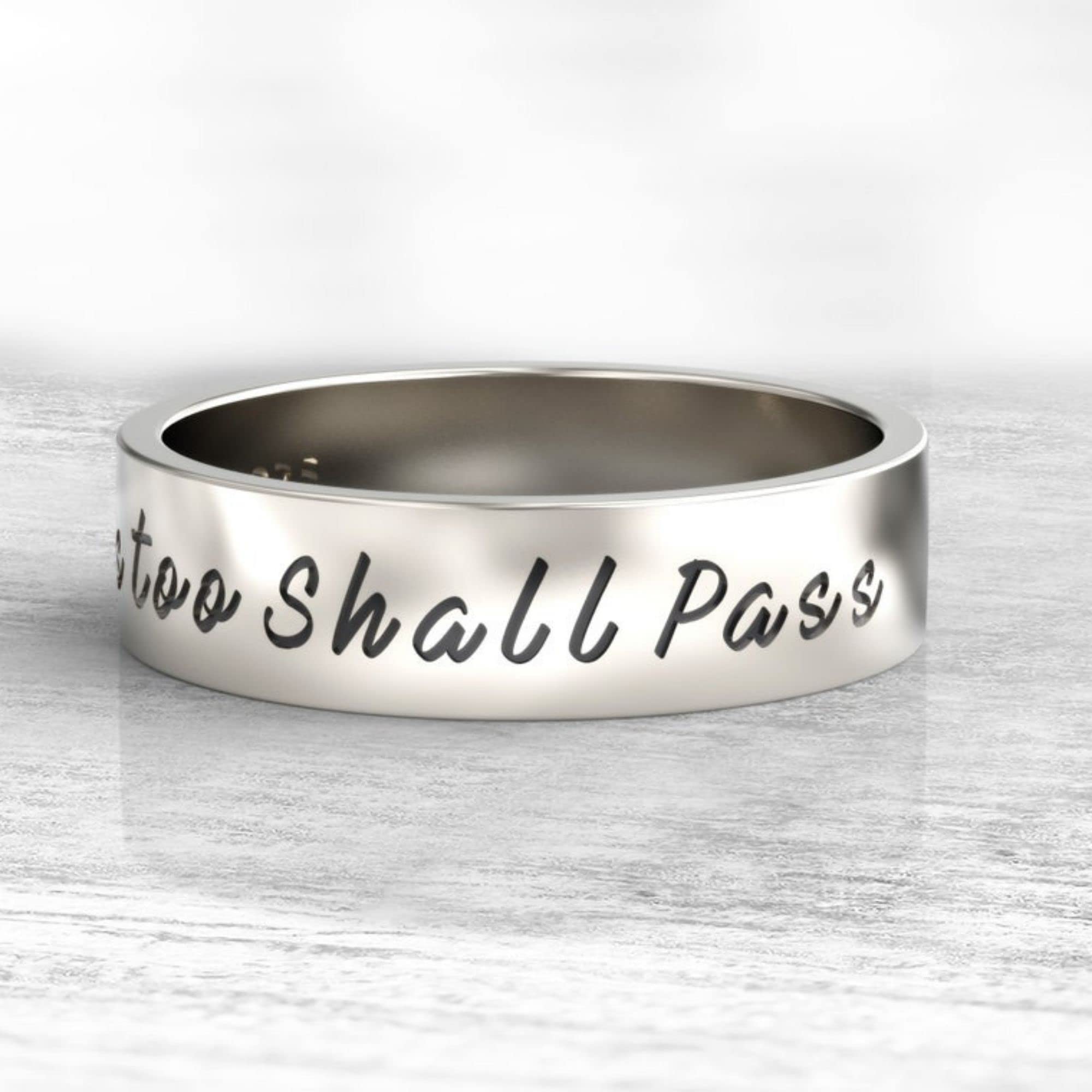 Amazing 'This Too Shall Pass' Motivational Ring - Inspirational Message Jewelry with Custom Engraving - Choose Joy Ring for Women - Perfect for Daily Wear, Gifts & Special Occasions