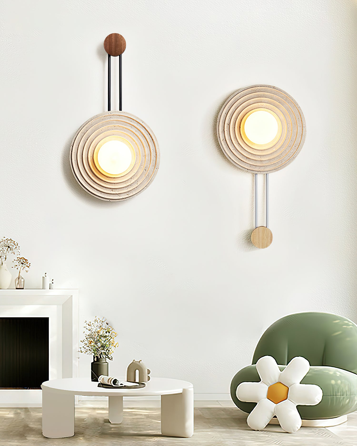 Growth Ring Wall Lamp - Modern LED Wall Sconce with Adjustable Brightness for Bedroom, Living Room, and Hallway Lighting Decor