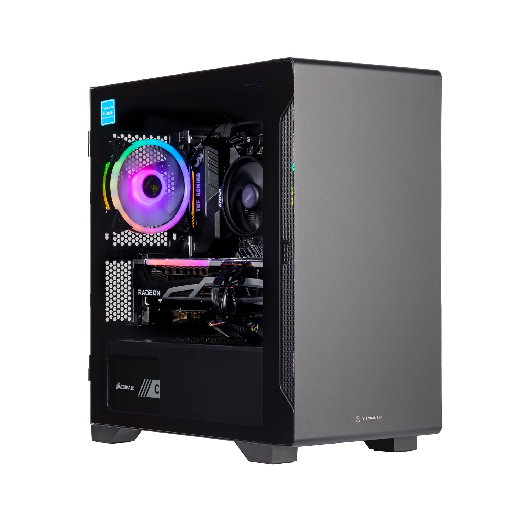 Velztorm Erebix Custom Gaming PC - AMD Ryzen 3 3100 4-Core, Radeon RX 6600 XT, 32GB DDR4 RAM, 512GB SSD + 2TB HDD, Windows 10 Pro | High-Performance Desktop for Gaming, Streaming & Content Creation
