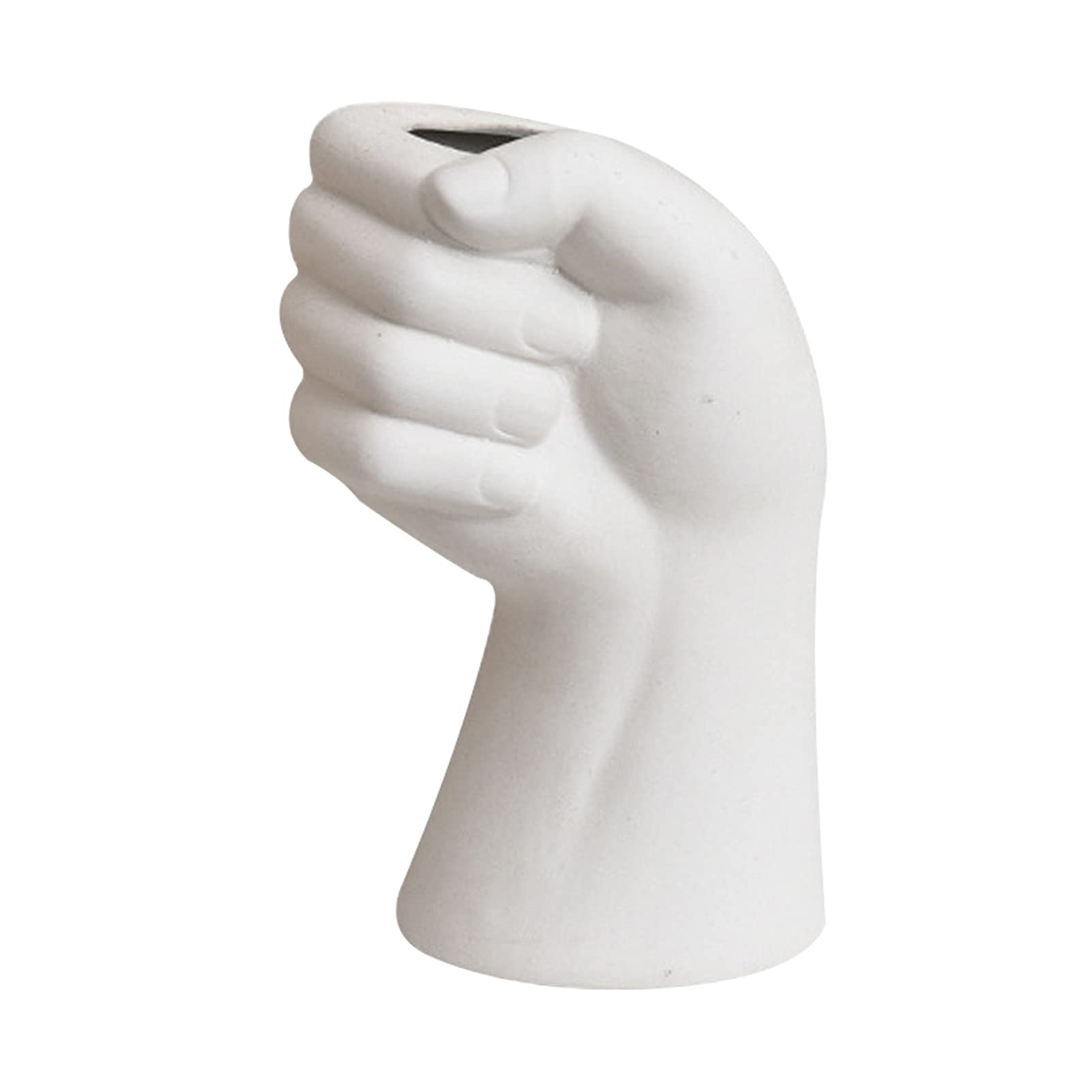 Qilixiang Hand-Shaped Resin Flower Vase - Modern Art Decorative Vase for Artificial Flowers, Home Decor - Perfect for Living Room, Bedroom, Study & Office Decorations