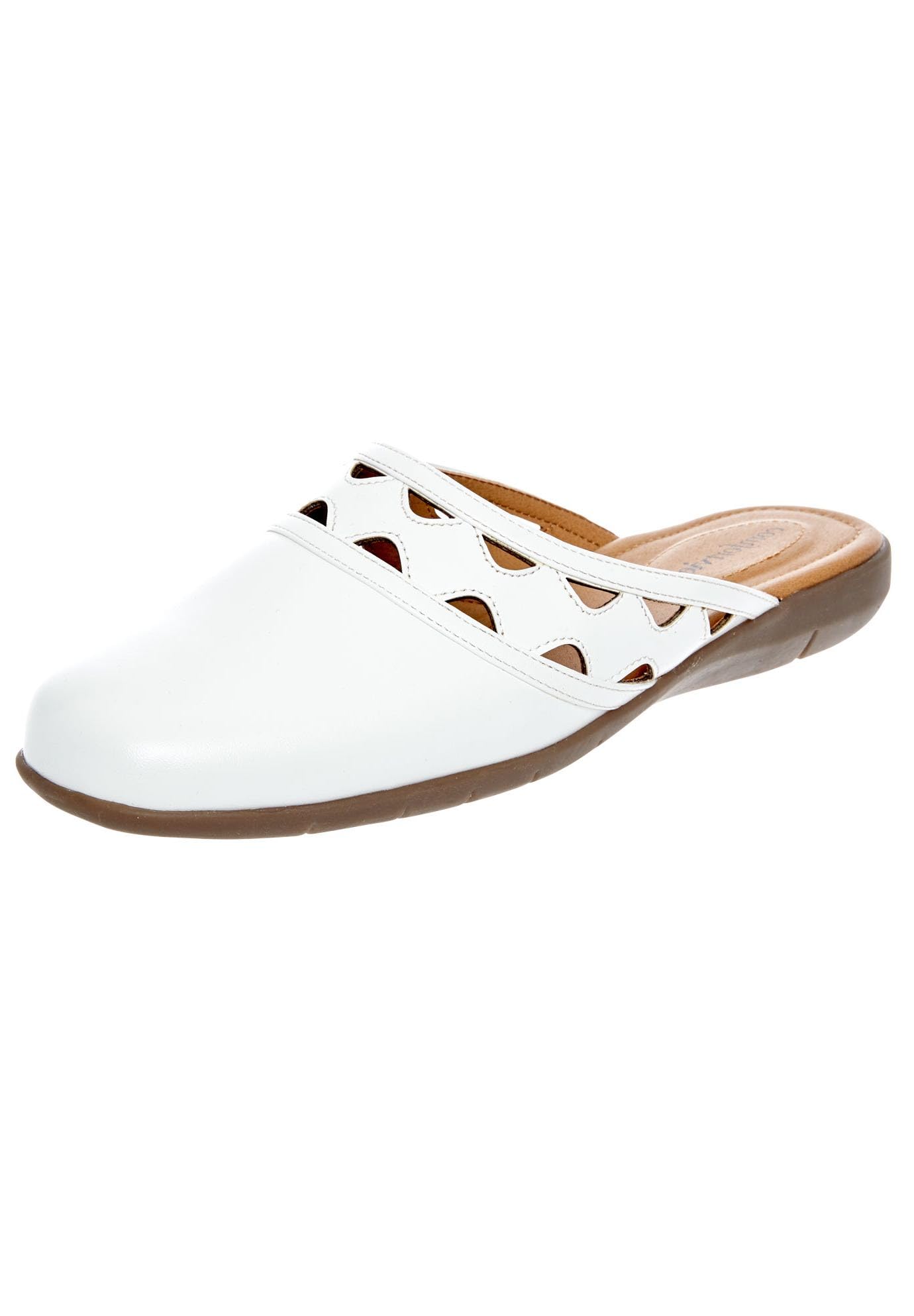 Comfortview Women's Wide Width The McKenna Mule - Slip On Casual Shoes for Wide Feet - Perfect for Home, Office & Everyday Wear