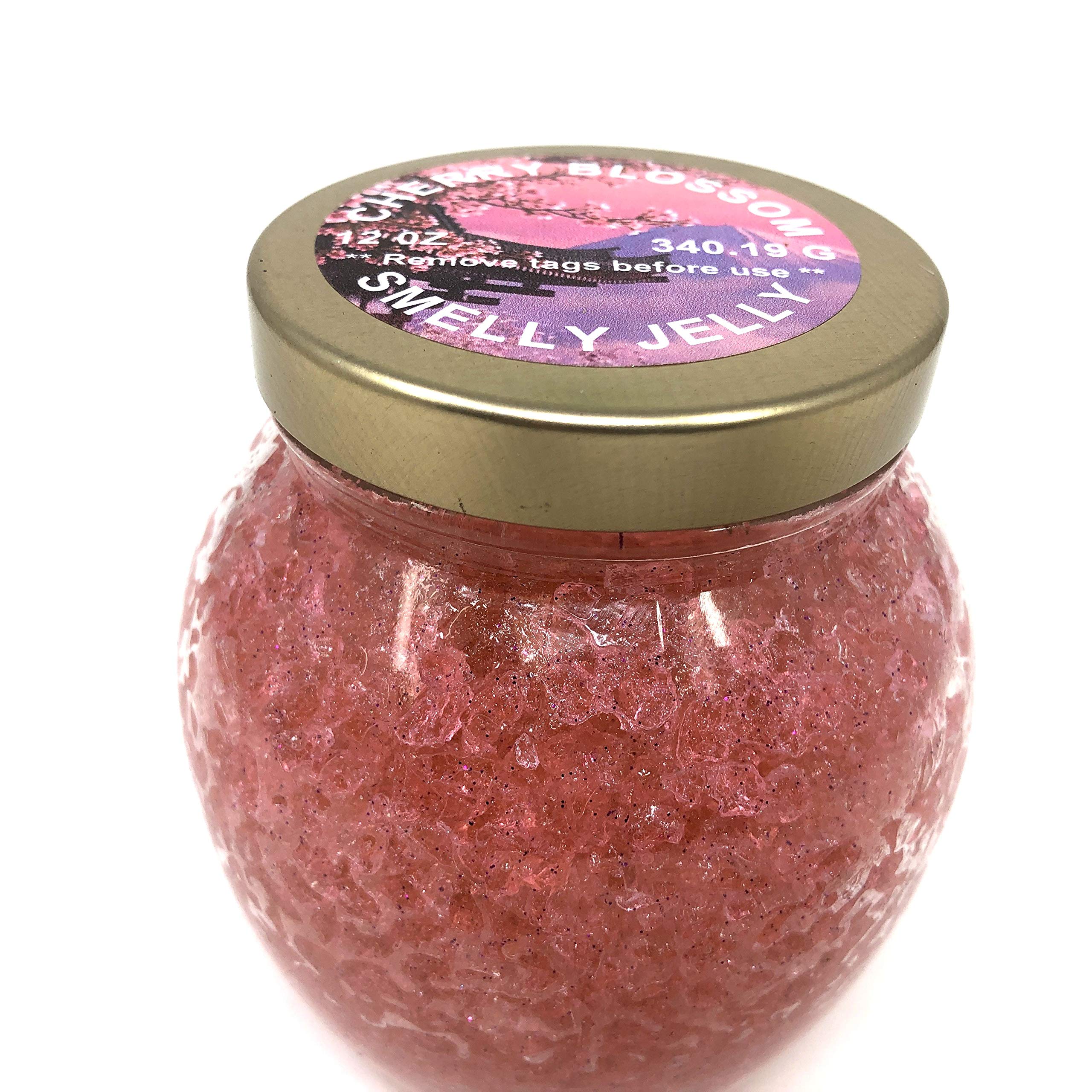 Smelly Jelly Cherry Blossom Scented Wax Melts - 12oz Handcrafted Glass Jar, Floral Home Fragrance Alternative to Candles | Room Freshener for Bedroom, Bathroom & Office