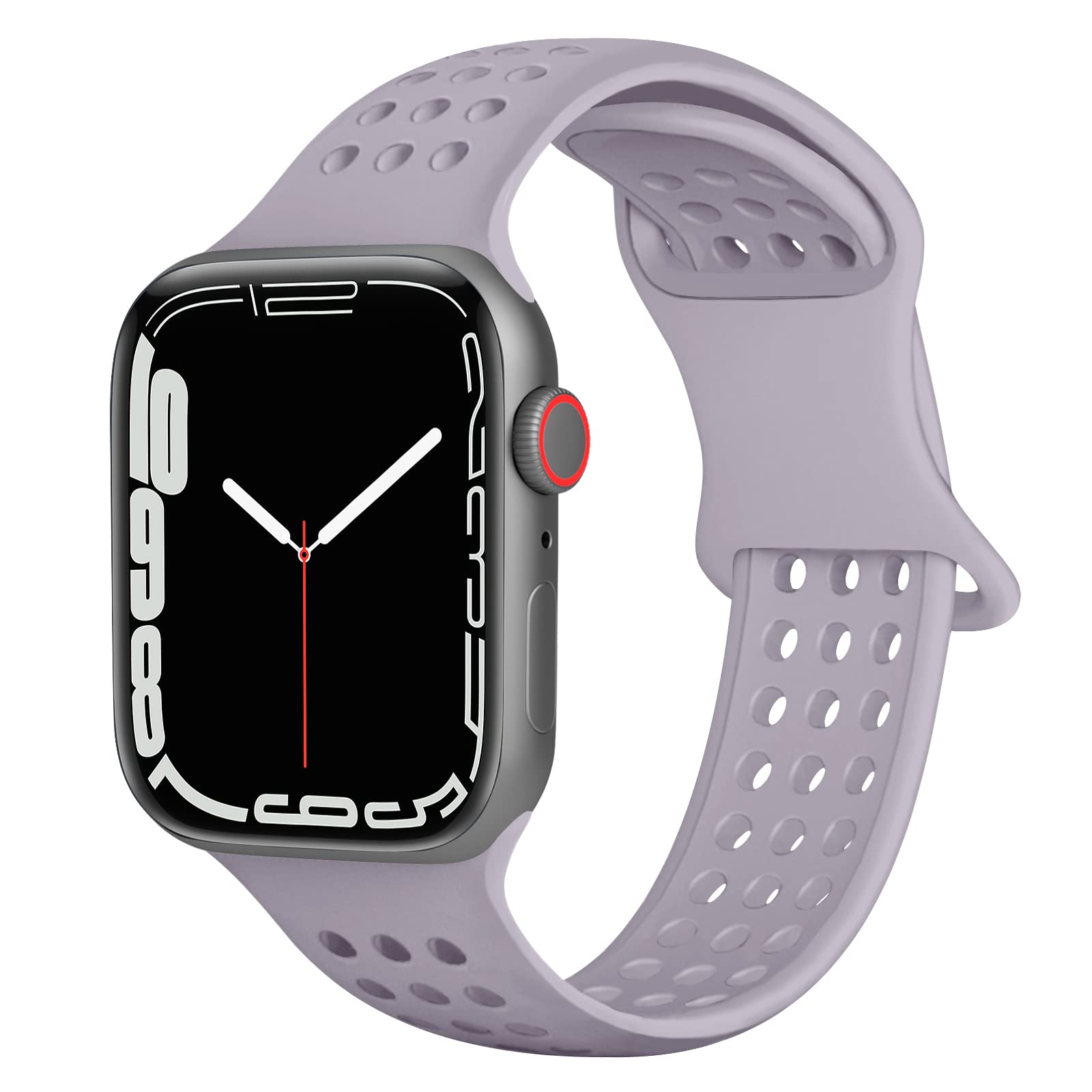 Lyfatz Sport Bands for Apple Watch 38mm 40mm 41mm 42mm 44mm 45mm 49mm - Soft Breathable Silicone Replacement Strap Compatible with iWatch Series SE Ultra 8 7 6 5 4 3 2 1 - Perfect for Running, Gym Workouts & Everyday Wear