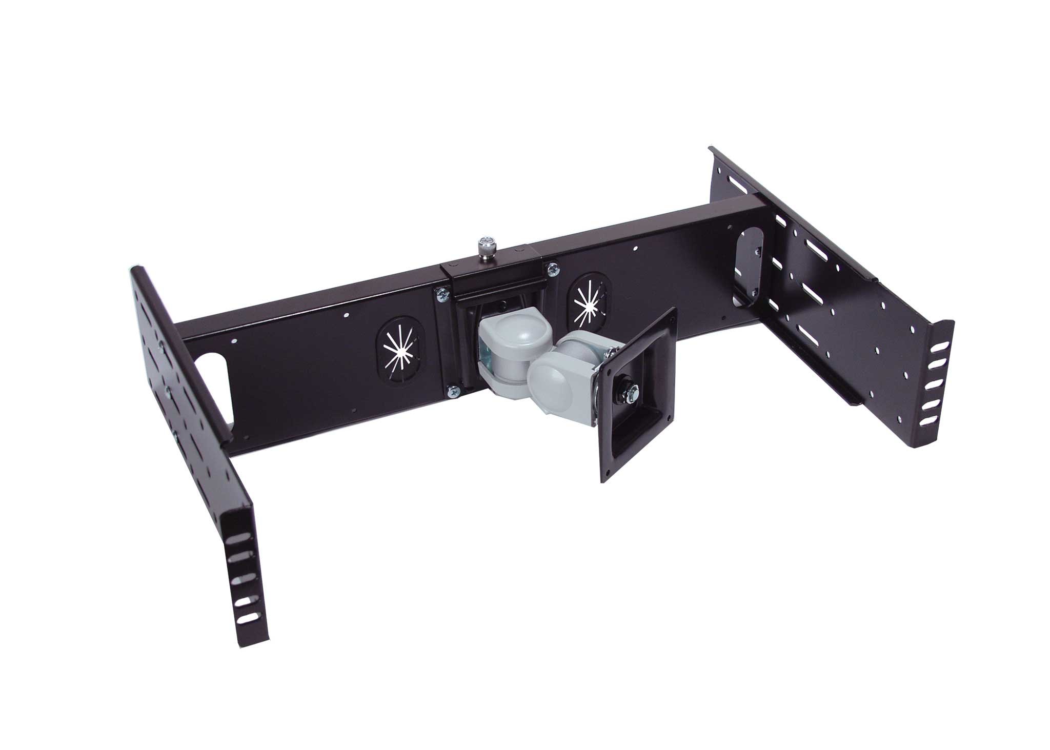 RLCD-FRAME2BK12K1 VESA LCD Monitor/TV Rackmount Adapter Kit - Compatible with 15-24 inch Screens & Intel NUC Mini PC - Fits 2/4 Post 19