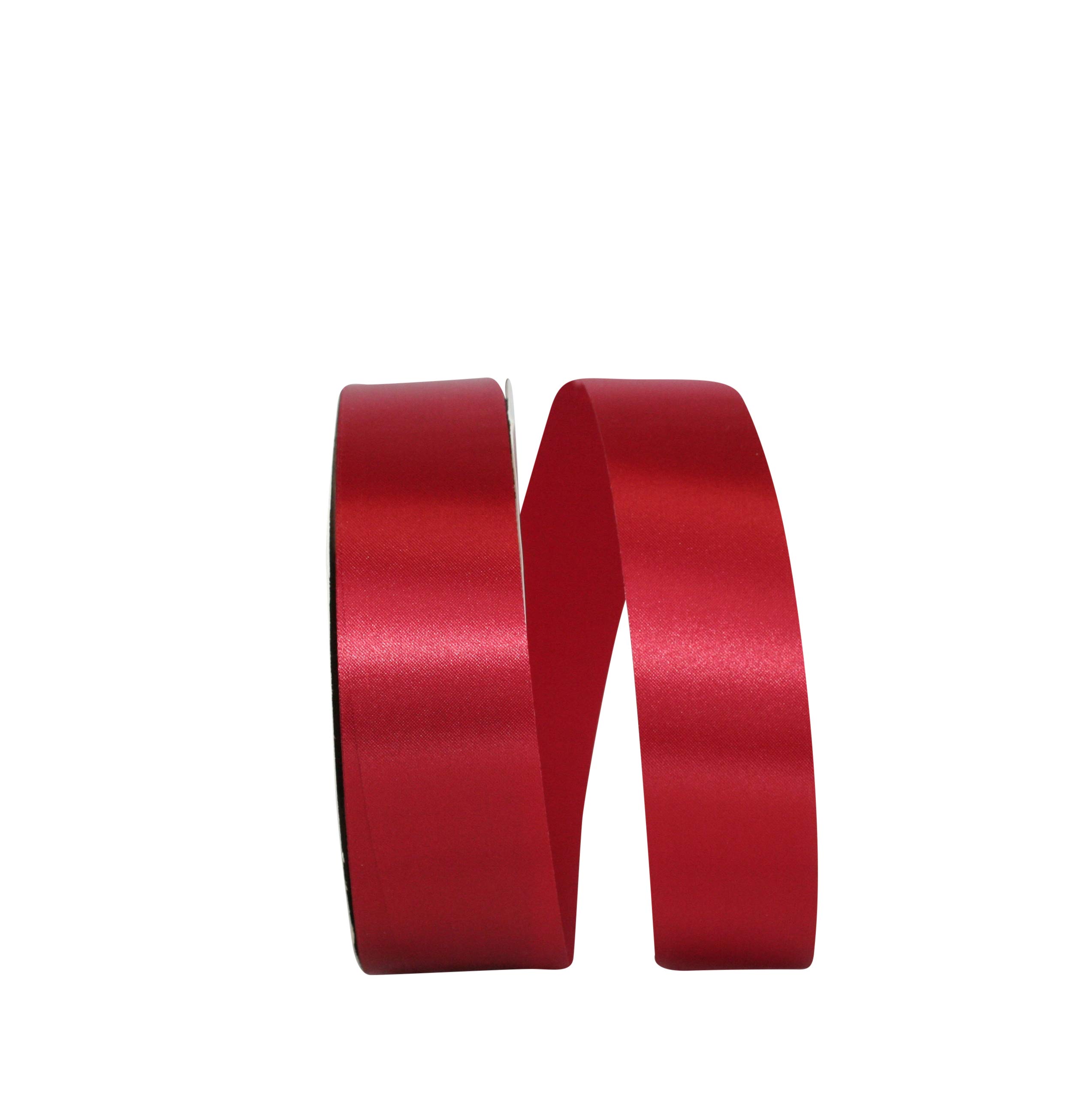 Reliant Premium Satin Ribbon - 1-3/8 Inch x 100 Yards, Scarlet Red - Perfect for Gift Wrapping, Wedding Decorations & Craft Projects