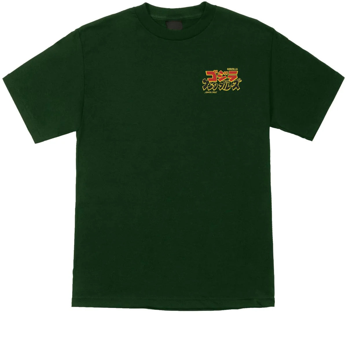 Santa Cruz Godzilla Natas Mothra Graphic T-Shirt - Green Cotton Tee for Skateboarding, Streetwear & Casual Outfits