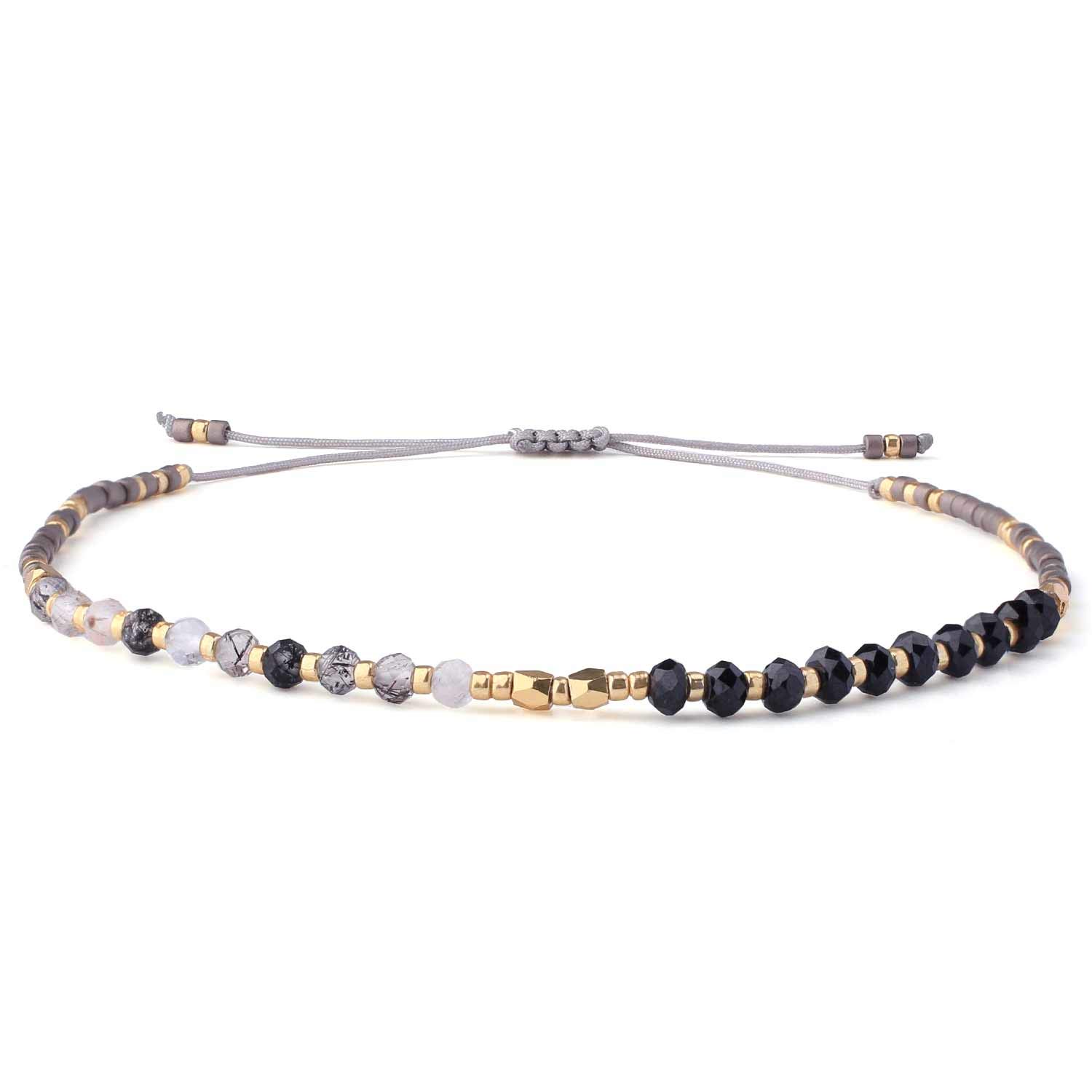 Bohemian Crystal Bracelets for Women - Miyuki Beaded Woven Friendship Bracelets | Handmade Jewelry Gift for Best Friends, Bridesmaids, Birthday & Festival (Boho Chic Style)