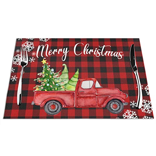 Christmas Tree Buffalo Plaid Truck
