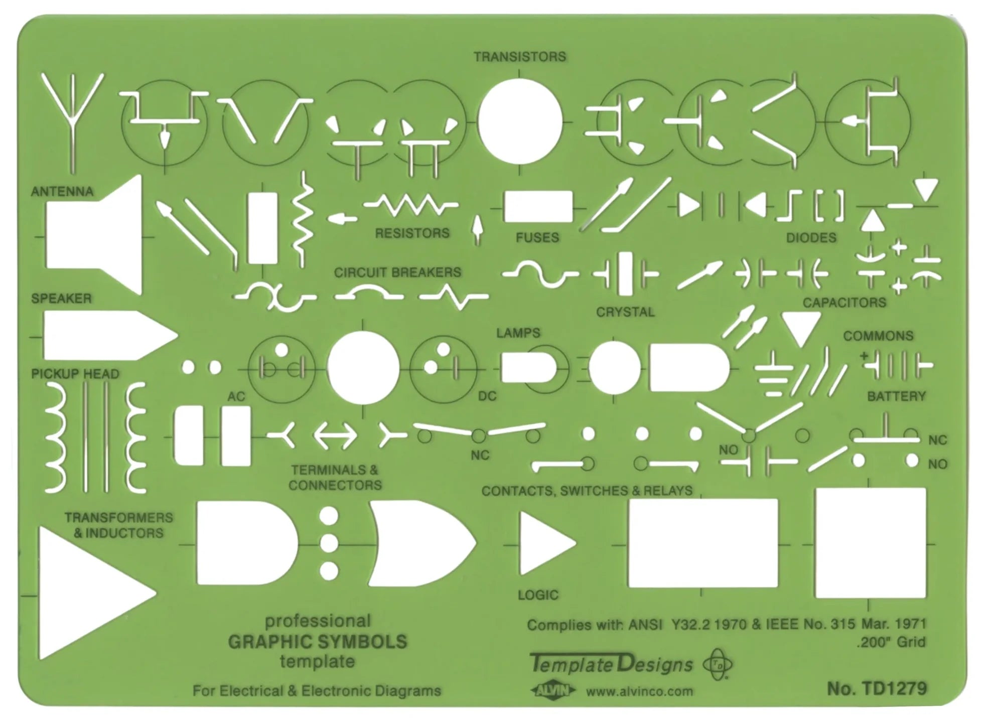 Alvin Electrical & Electronic Design Template (TD1279) - Professional Circuit Board Layout Tool for Engineers & Students | Perfect for DIY Projects, Prototyping & Educational Use