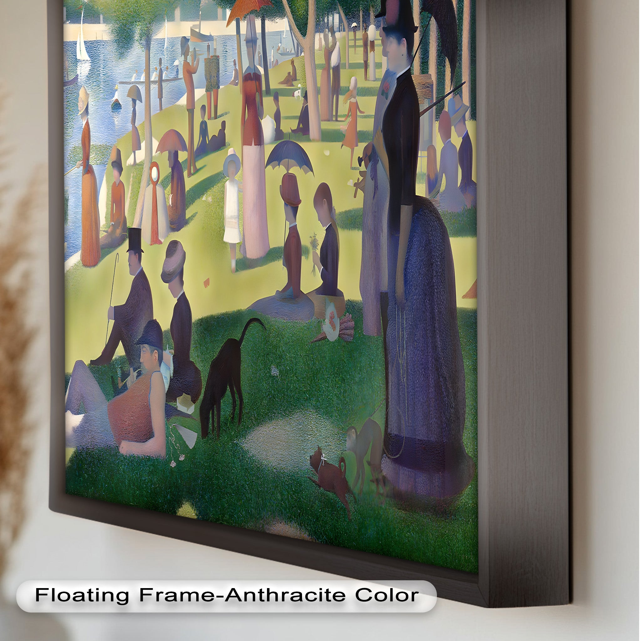 Historic Pointillist Oil Painting - A Sunday Afternoon Masterpiece | Wall Art for Living Room, Office & Gallery Decor