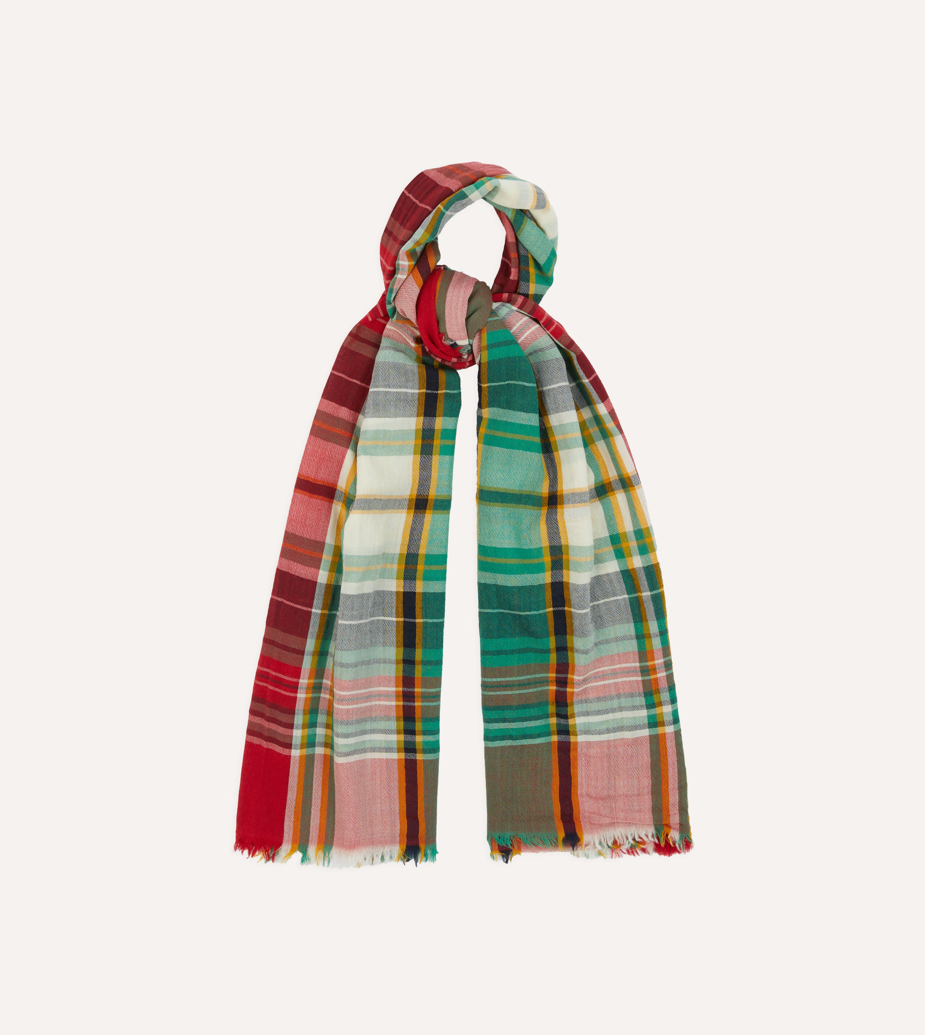 Warm Red and Green Tartan Check Wool Scarf - Classic Plaid Winter Accessory for Men & Women - Perfect for Christmas, Outdoor Activities & Cold Weather Fashion