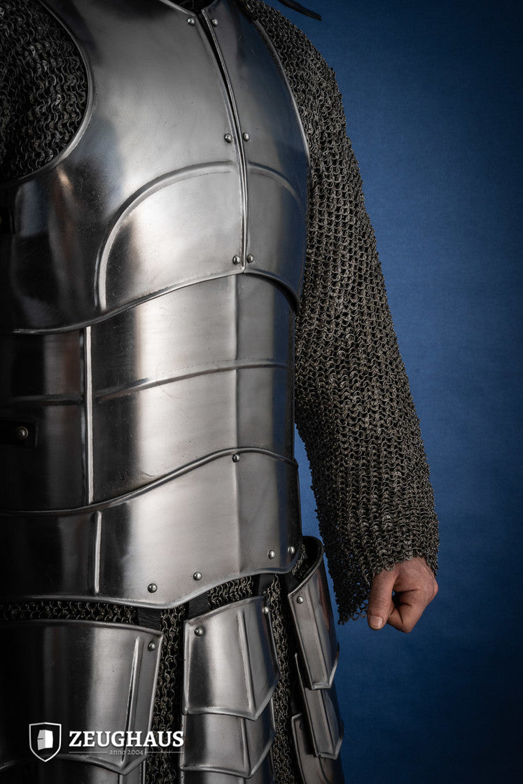 Champion Polished Cuirass Armor - Medieval Knight Costume, LARP Gear & Cosplay Accessory for Renaissance Fairs, Theater Performances and Historical Reenactments
