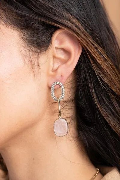Estella Stone Dangle Earrings for Women - Elegant Bohemian Jewelry for Party, Wedding & Everyday Wear