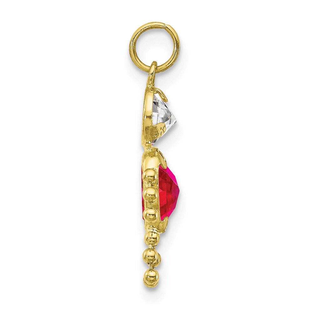 10K Solid Gold January Birthstone Charm for Girls - Perfect for Birthdays, Gifts & Jewelry Making
