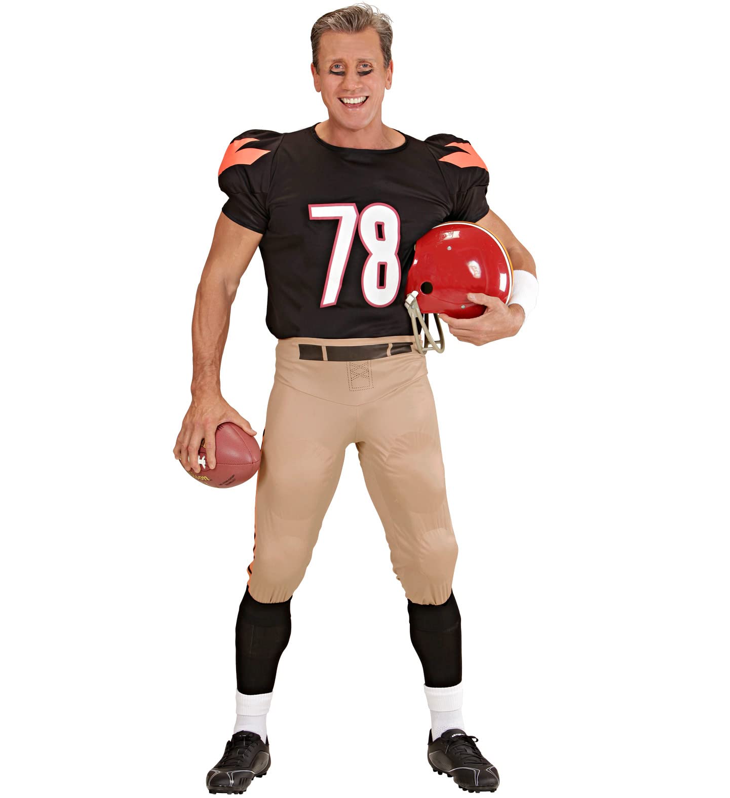 Small Adult American Football Costume - Official NFL Style Jersey & Pants for Halloween, Cosplay, and Sports Events