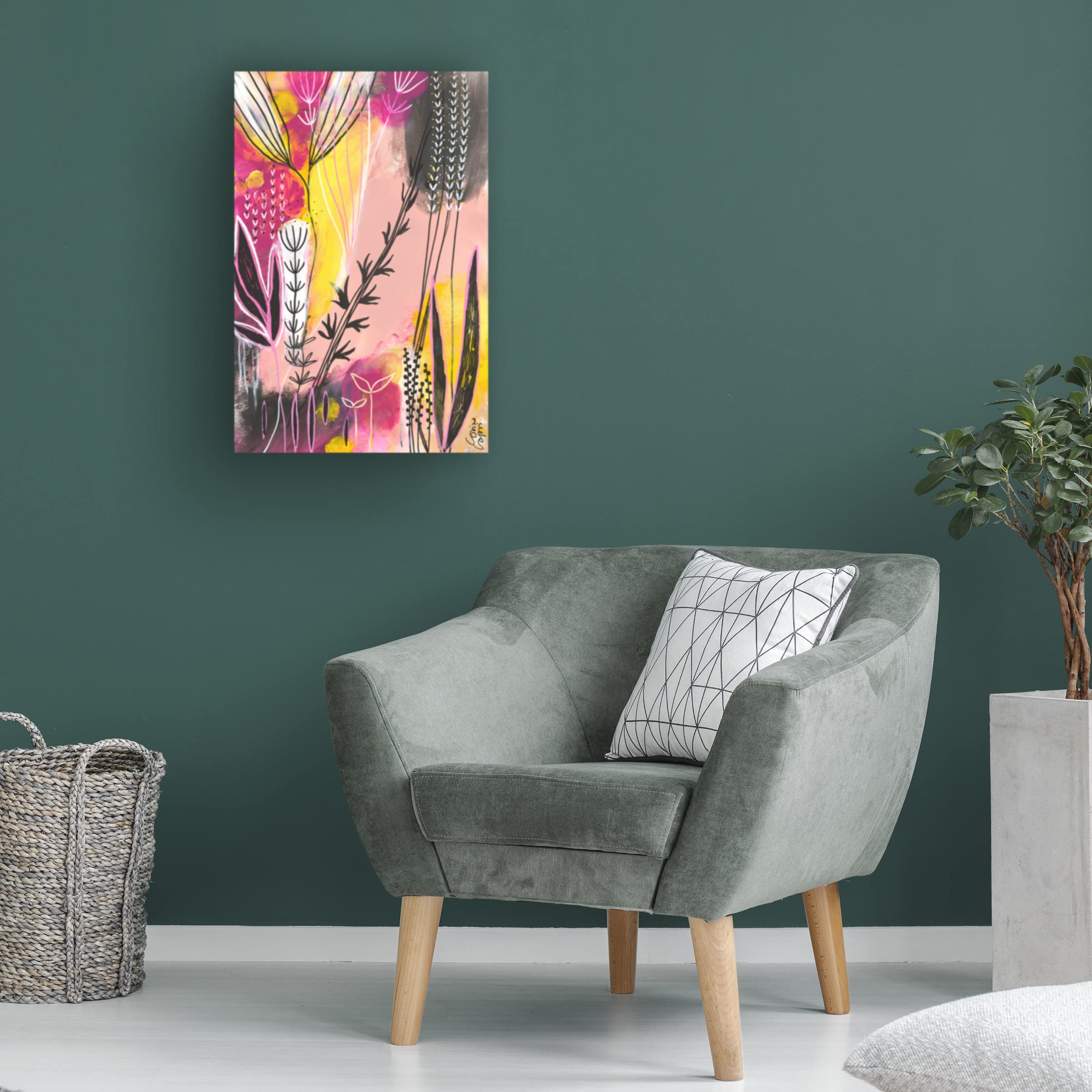 Trademark Fine Art 'Spring In Pink' Canvas Wall Art by Corina Capri - Floral Painting for Living Room, Bedroom & Office Decor