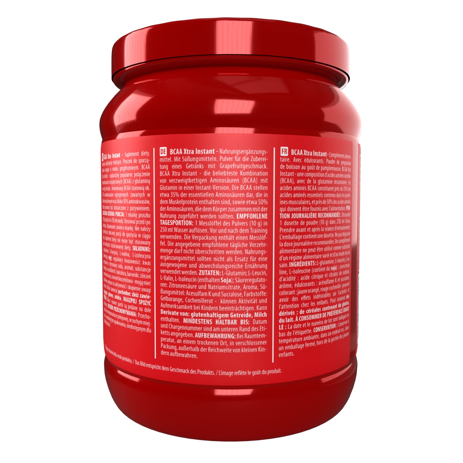 ACTIVLAB SPORT BCAA Xtra 500g Grapefruit Flavor Branched-Chain Amino Acid Supplement Powder - Pre & Post Workout Recovery for Athletes & Fitness Enthusiasts