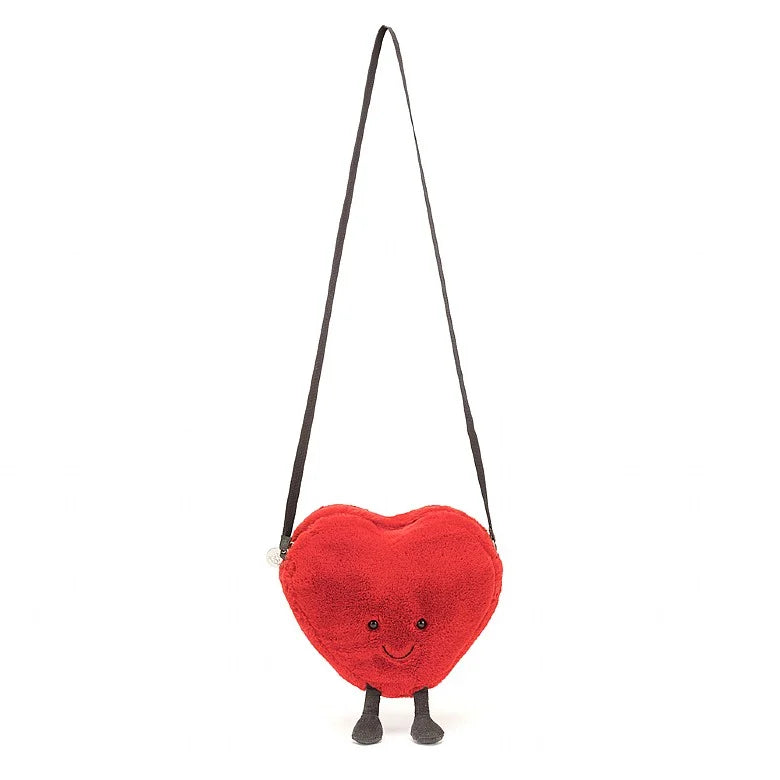 Jellycat Amuseable Heart Bag - Soft Plush Crossbody Purse for Women & Girls | Perfect for Valentine's Day, Date Night & Everyday Use