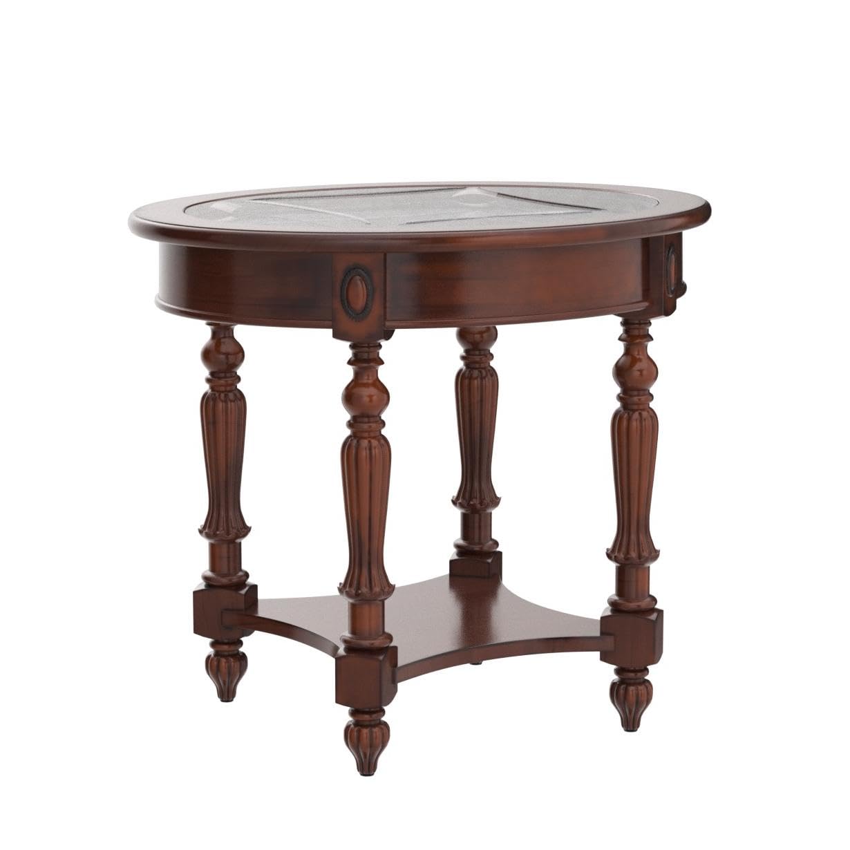 Gexpusm Oval Wood End Table with Storage Shelf - Natural Wood Side Table for Living Room, Easy Assembly - Perfect for Coffee Table, Nightstand, or Entryway Decor