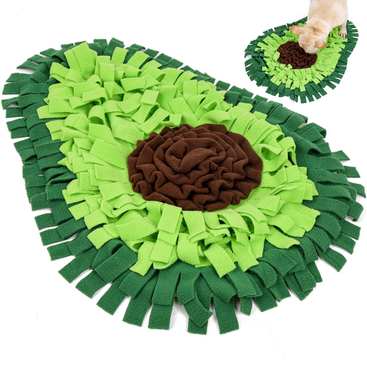Durable Dog Snuffle Mat - Slow Feeding Pad for Pet Nosework Training & Mental Stimulation | Encourages Natural Foraging Skills, Interactive Puzzle Toy for Dogs | Perfect for Stress Relief, Mealtime Enrichment & Indoor Play