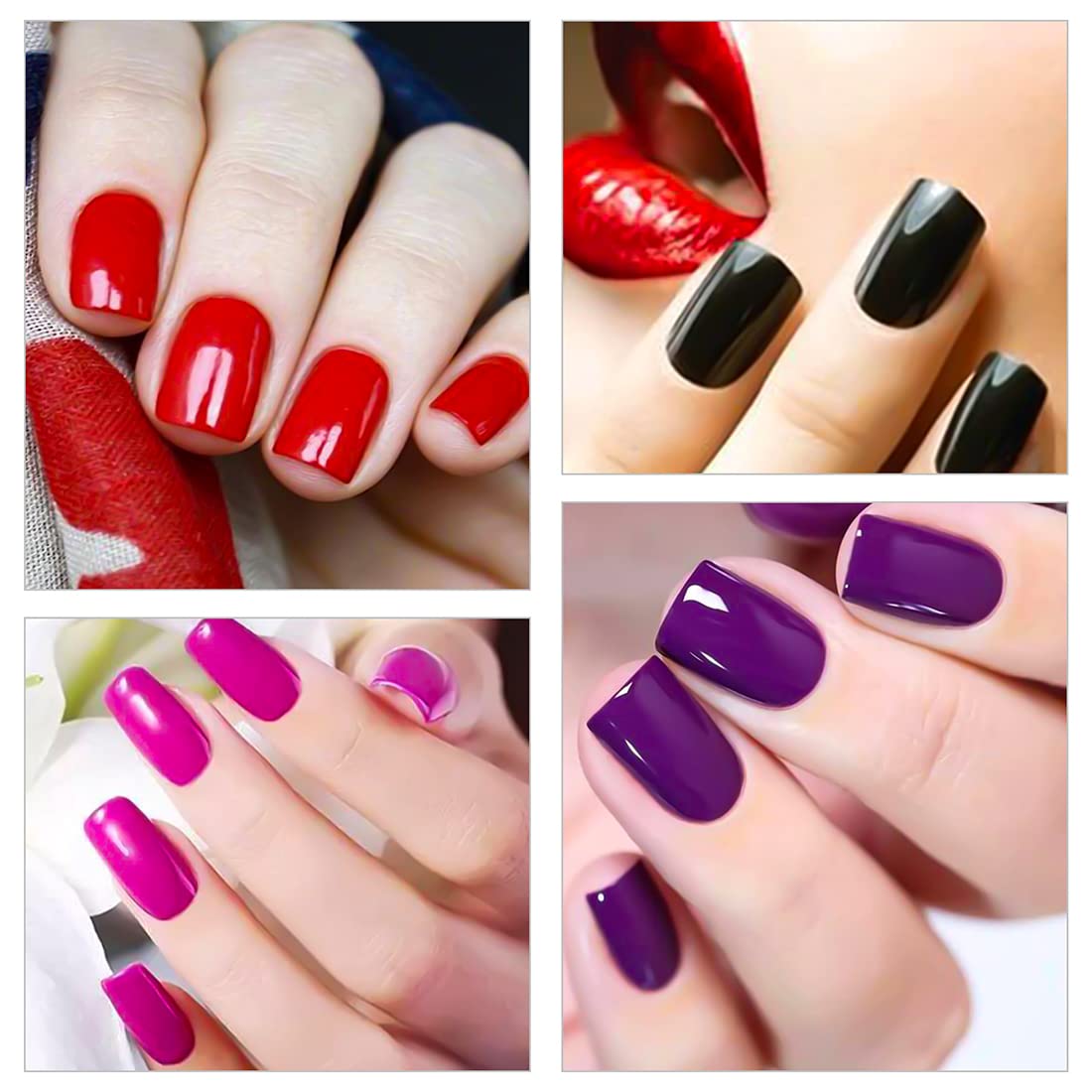 16 Sheets Solid Color Full Nail Wraps - Self-Adhesive Gel Nail Polish Strips for Women with Nail File | DIY Manicure at Home, Salon-Quality Nails for Parties & Special Occasions