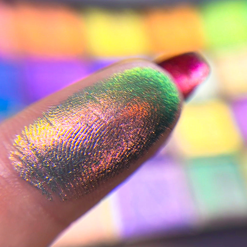 Orchard Earth Vibrant Multichrome Pressed Pigment Eyeshadow - Long Lasting Highly Pigmented Makeup for Party, Halloween & Special Occasion Looks