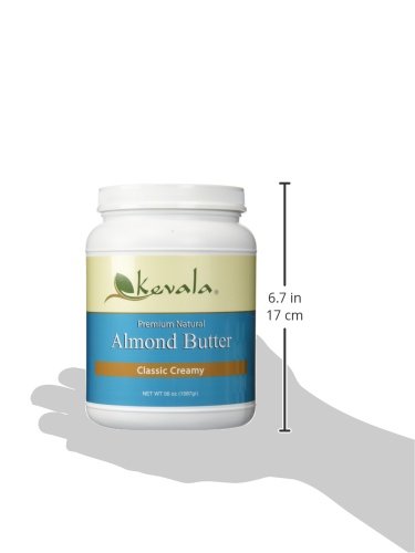 Kevala Creamy Almond Butter - Premium Natural, Gluten Free, Vegan, Dairy-Free Spread (3.5 LB) | Perfect for Sandwiches, Smoothies & Healthy Snacks