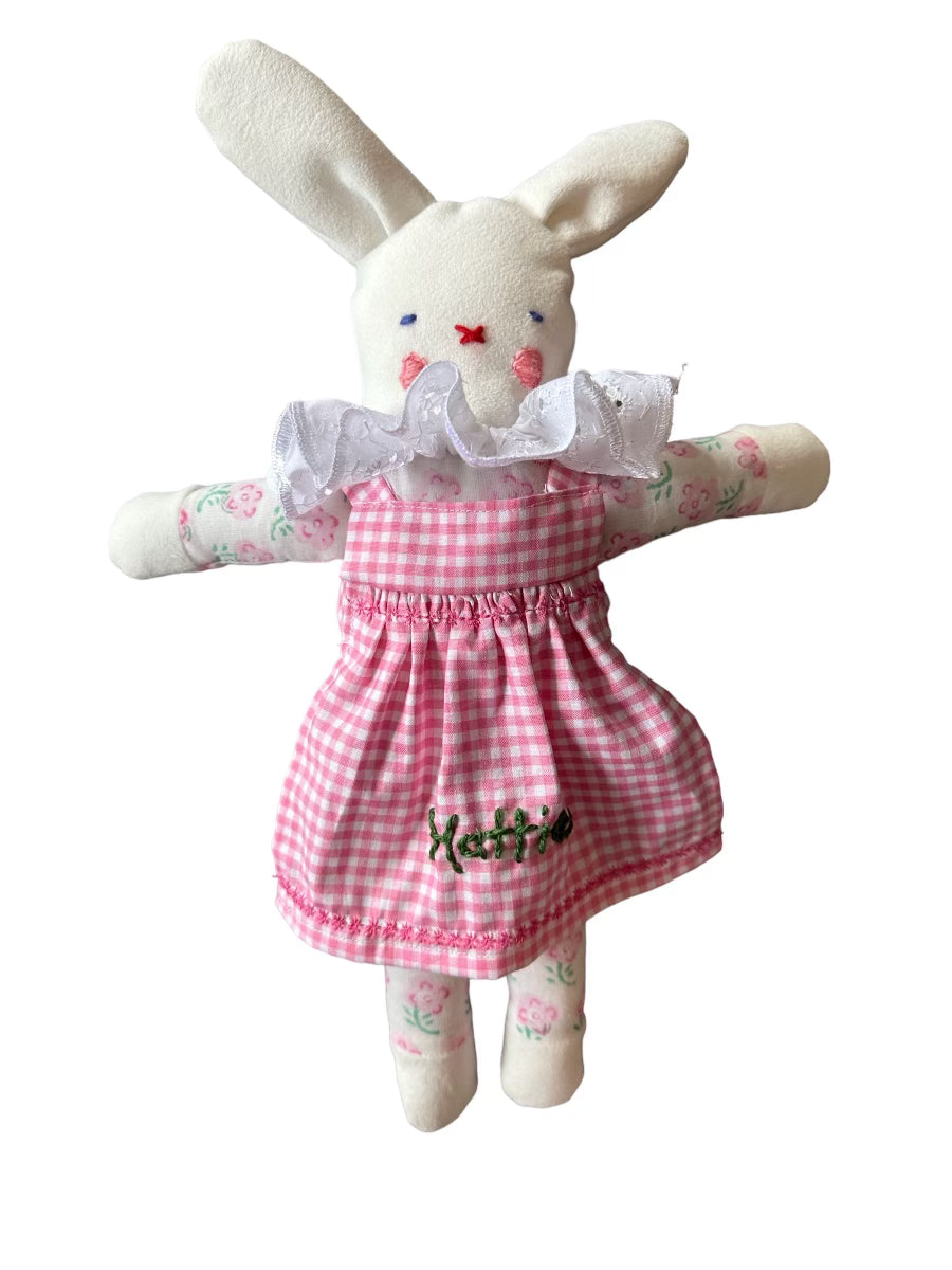 Custom White Bunny Plush Toy for Girls - Personalized Name Stuffed Animal Gift for Easter, Birthday & Nursery Decor