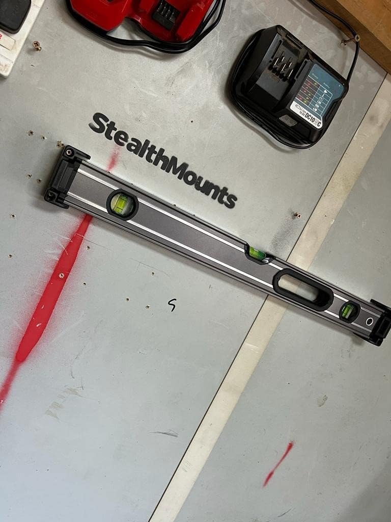 StealthMounts Universal Locking Level Holder - 2 Pack - Fits All Brands of Levels - Perfect for Tool Storage & Workshop Organization - Ideal for Construction, Carpentry, and DIY Projects
