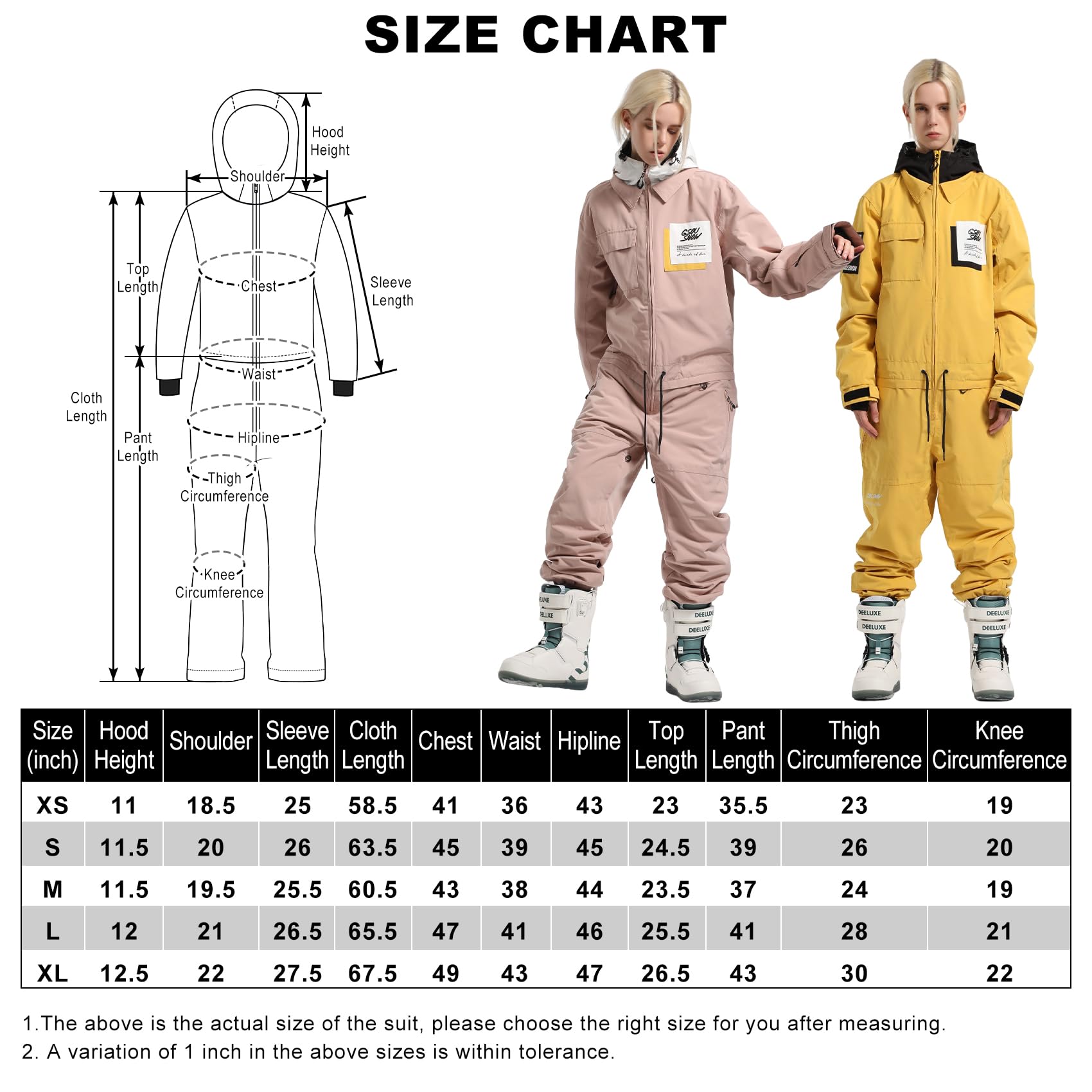 IMPHUT Women's One Piece Ski Suit - Waterproof Windproof Insulated Snowsuit for Skiing, Snowboarding & Winter Sports - Perfect for Ski Resorts & Cold Weather Adventures