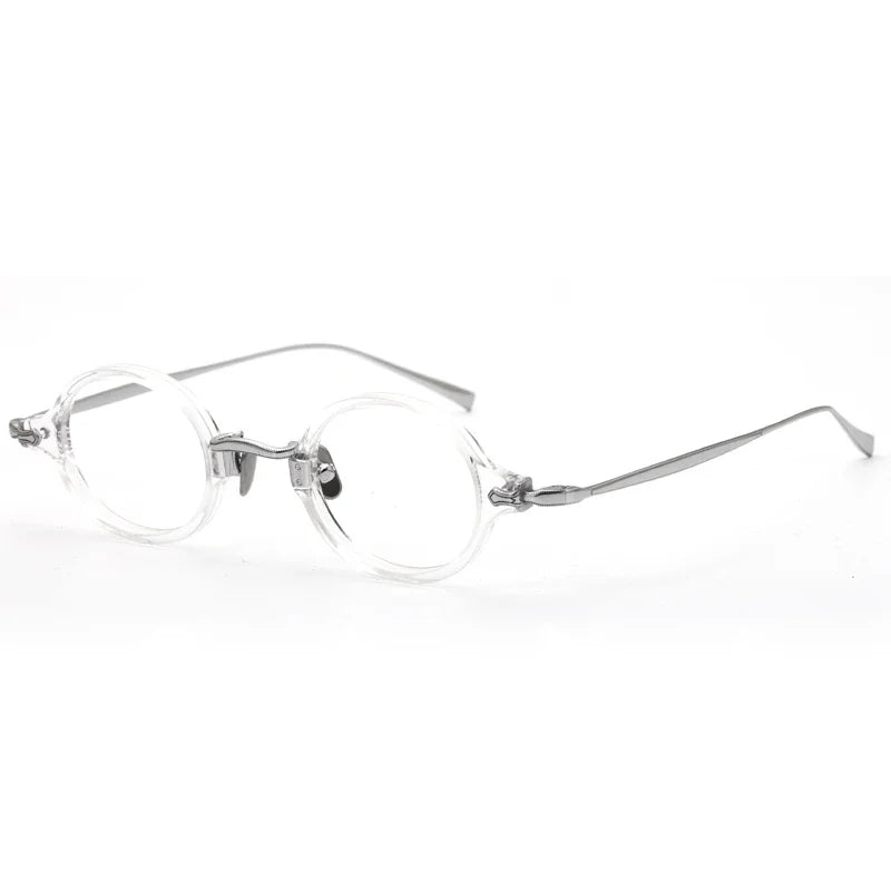 Aror Women's Full Rim Round Acetate Titanium Eyeglasses Frame 949101 - Lightweight & Durable Glasses for Work, Reading & Fashion