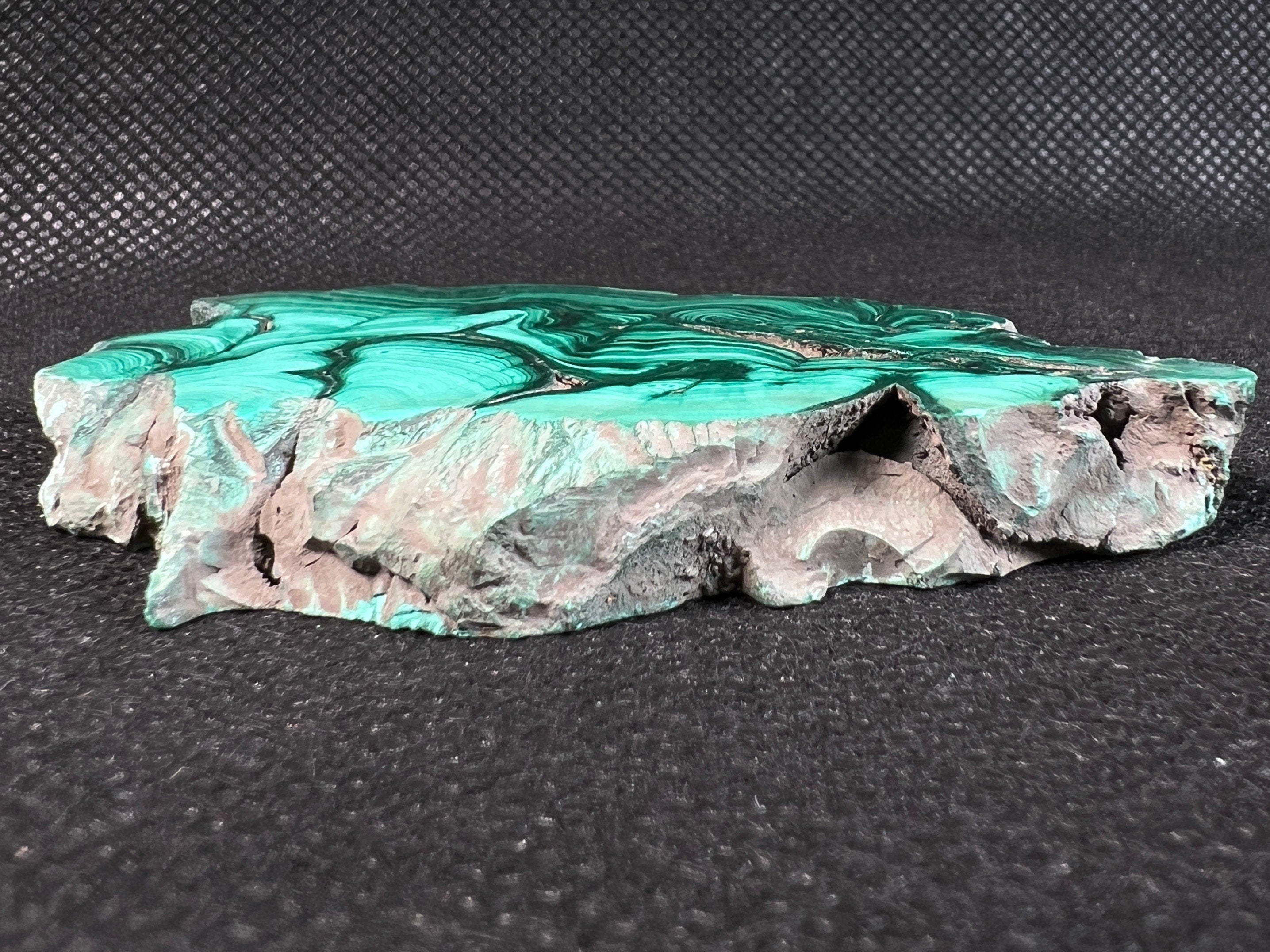 Natural Malachite Crystal Slab - Premium Green Malachite Stone for Jewelry Making, Unique Handmade Gift, Home Decor & Healing Crystal (50475) - Perfect for Meditation, Energy Work & Spiritual Healing